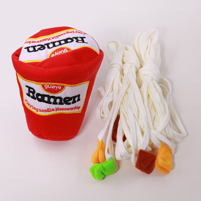 Pet Sniffing Toy Ramen Sniffing Toy Cute Pet Toy Educational Cat Dog Universal Soft Toy