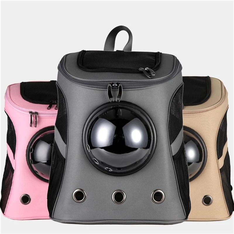 Portable Large Space Pet Dog Backpack Cat With Large Double Shoulder Pet Breathable Bag